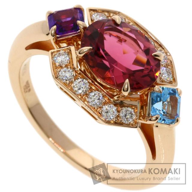 ブルガリ BVLGARI  アレグラ ピンクトルマリン アメジスト アクアマリン ダイヤモンド  中古