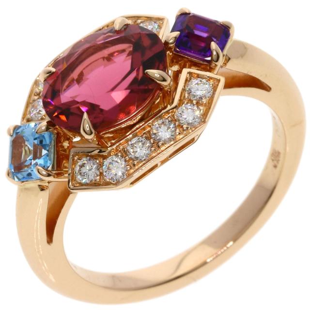 ブルガリ BVLGARI  アレグラ ピンクトルマリン アメジスト アクアマリン ダイヤモンド  中古_2