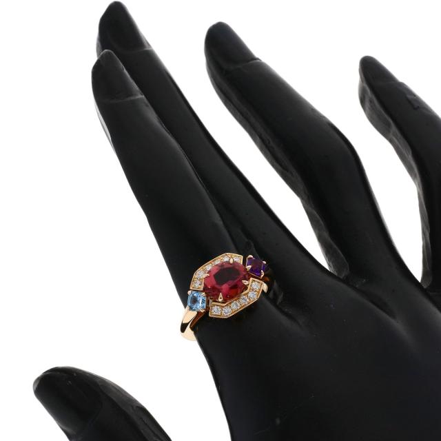 ブルガリ BVLGARI  アレグラ ピンクトルマリン アメジスト アクアマリン ダイヤモンド  中古_7