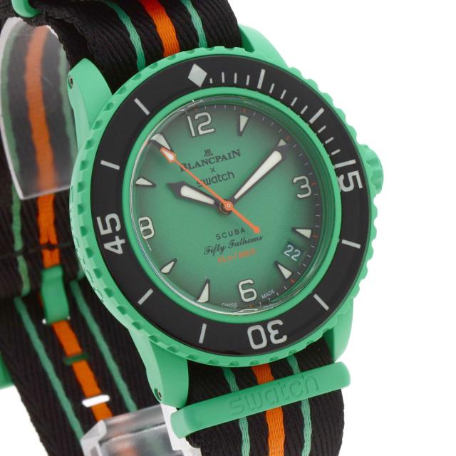 スウォッチ Swatch ブランパン コラボ スキューバ フィフティ ファゾムス 中古_4