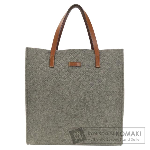 グッチ GUCCI 295267 ロゴ トートバッグ フェルト レディース 中古