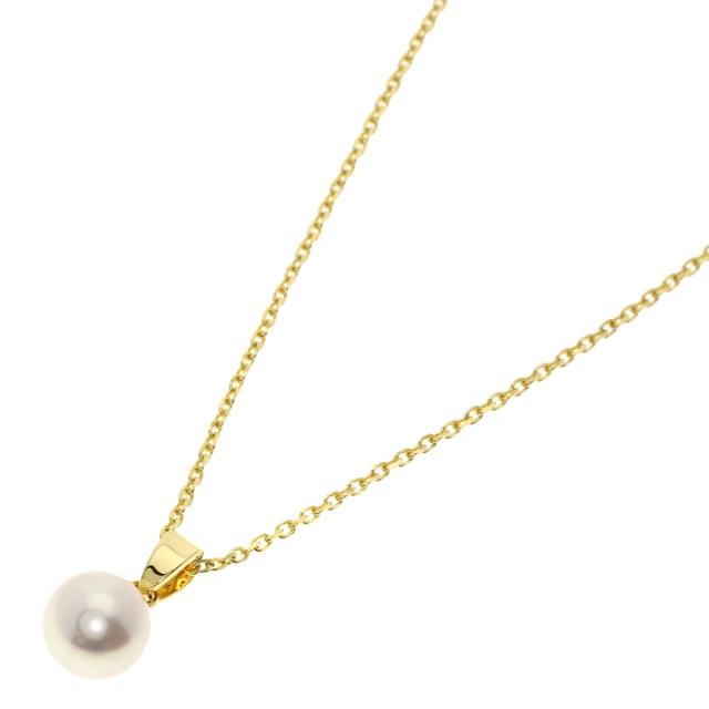 ミキモト MIKIMOTO パール 真珠 ネックレス K18イエローゴールド レディース 中古_1