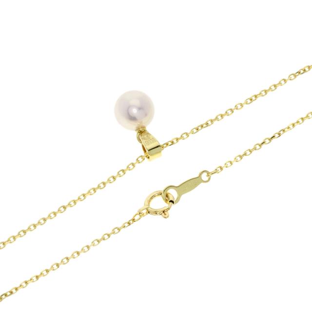 ミキモト MIKIMOTO パール 真珠 ネックレス K18イエローゴールド レディース 中古_2
