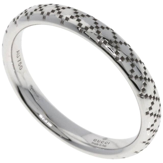 グッチ GUCCI ディアマンティッシマ #8 リング・指輪 K18ホワイトゴールド レディース 中古_1