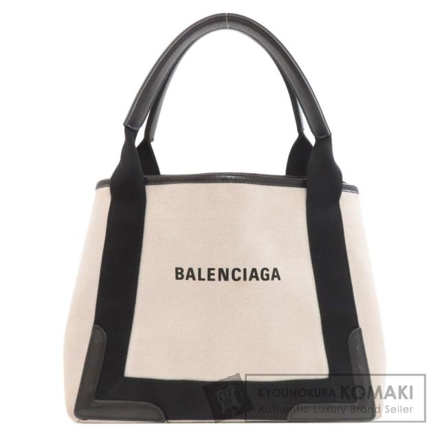 バレンシアガ BALENCIAGA 339933 ネイビーカバス トートバッグ キャンバス レディース 中古