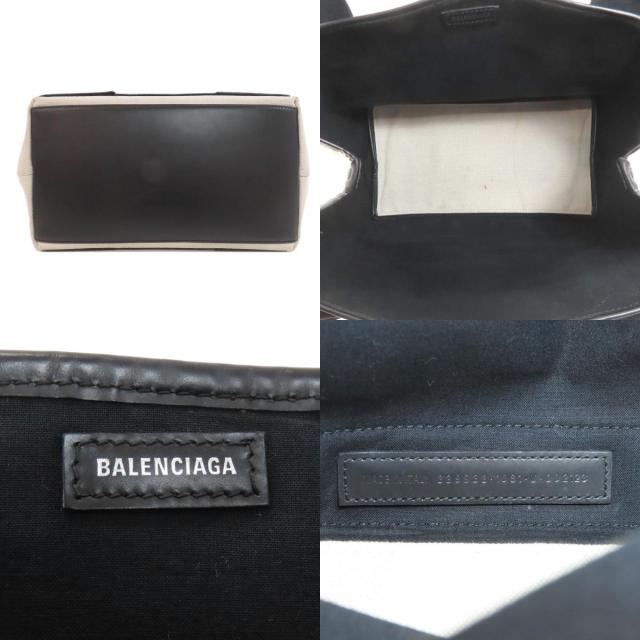 バレンシアガ BALENCIAGA 339933 ネイビーカバス トートバッグ キャンバス レディース 中古_4