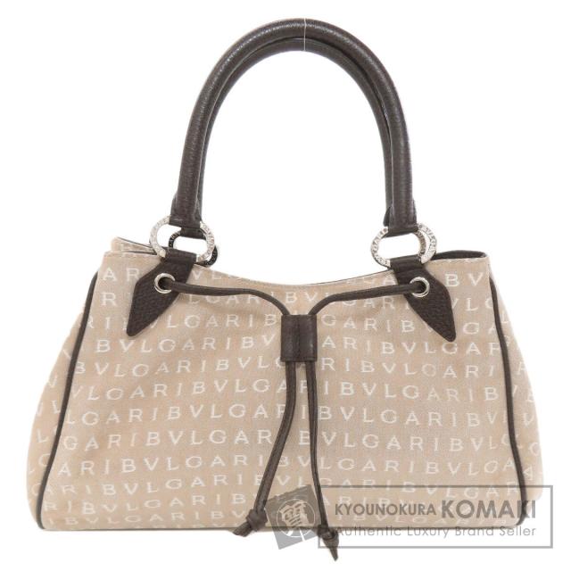 ブルガリ BVLGARI ロゴマニア ハンドバッグ キャンバス レディース 中古