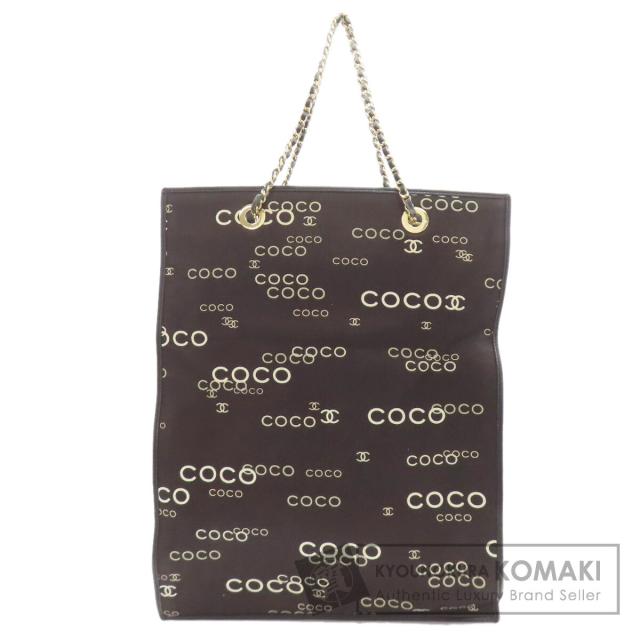 シャネル CHANEL  COCOプリント ゴールド金具  トートバッグ キャンバス レディース  中古