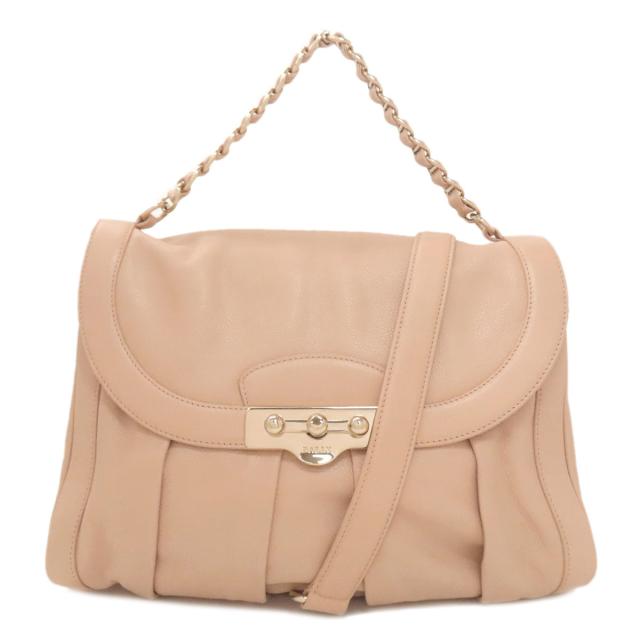 バリー BALLY ロック金具 2WAY ハンドバッグ レザー レディース 中古_1