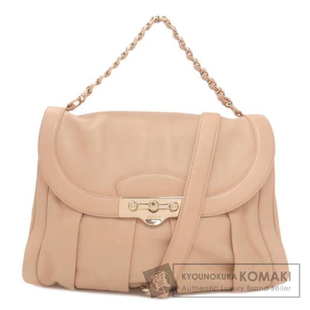 バリー BALLY ロック金具 2WAY ハンドバッグ レザー レディース 中古