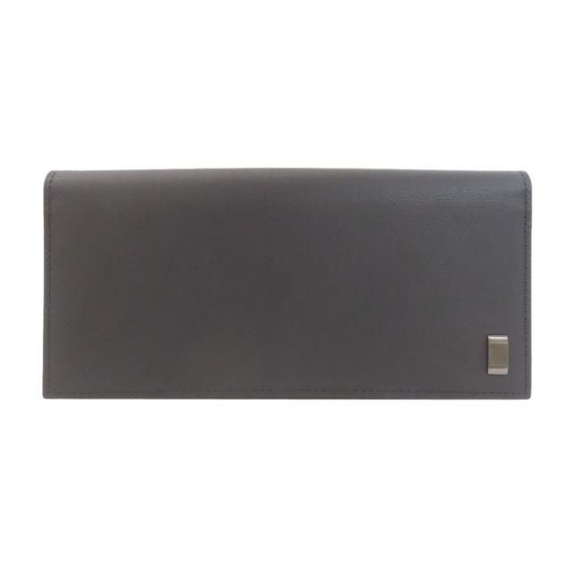 ダンヒル Dunhill サイドカー ガンメタル 長財布（小銭入れあり） レザー レディース 中古