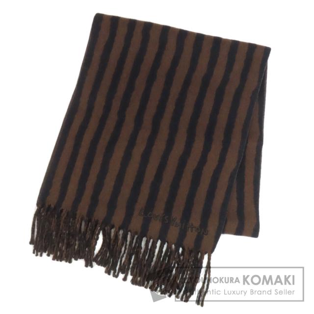 ルイヴィトン LOUIS VUITTON ストライプ マフラー カシミヤ レディース 中古 27,720円