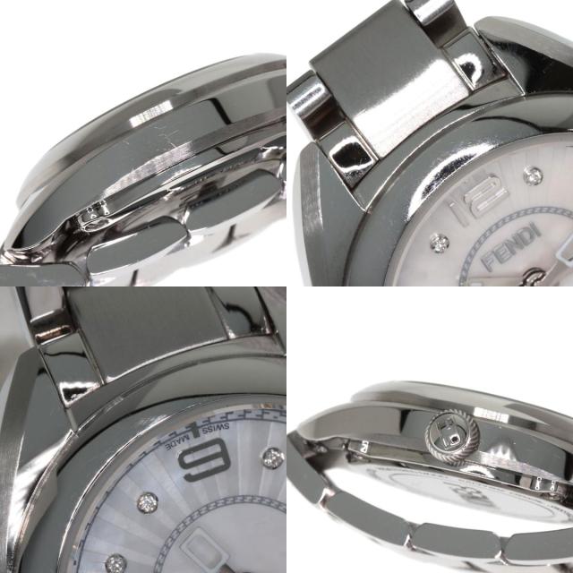 フェンディ FENDI 21000S モメント 8P ダイヤモンド 腕時計 ステンレススチール SS 中古_6