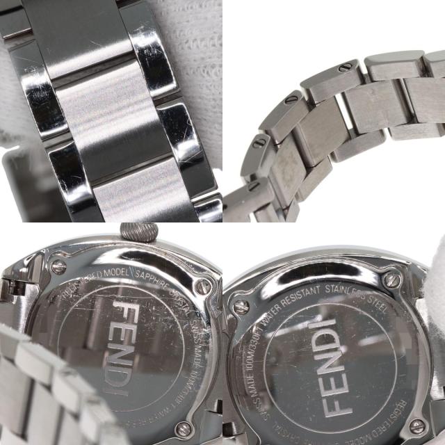フェンディ FENDI 21000S モメント 8P ダイヤモンド 腕時計 ステンレススチール SS 中古_8