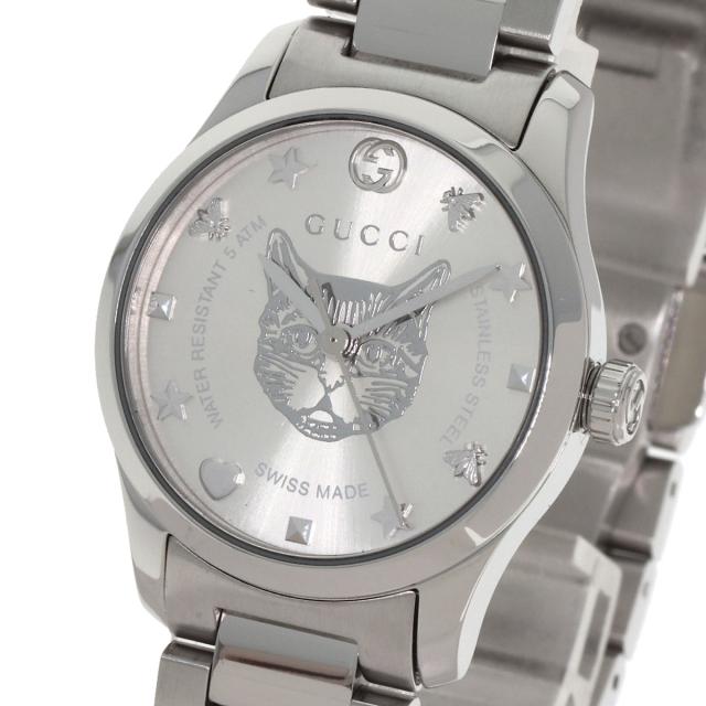 グッチ GUCCI YA126595 Gタイムレス キャットヘッド 126.5 腕時計 ステンレススチール SS 中古_3
