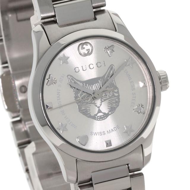 グッチ GUCCI YA126595 Gタイムレス キャットヘッド 126.5 腕時計 ステンレススチール SS 中古_4
