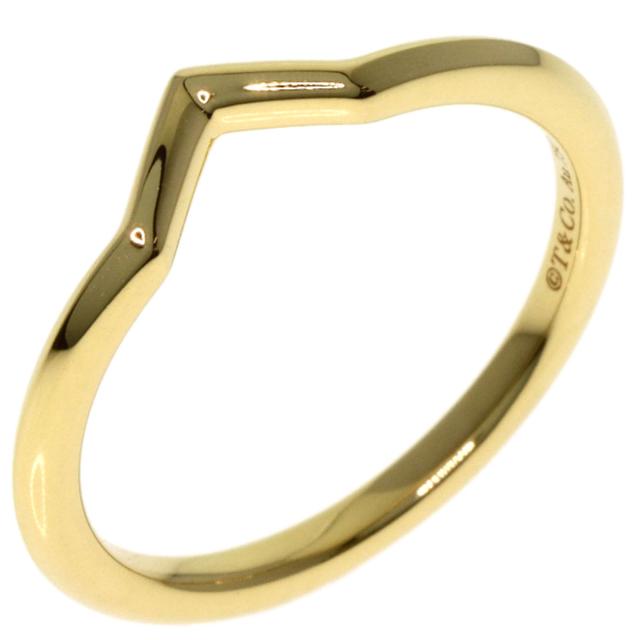 ティファニー TIFFANY&Co. Vバンド リング・指輪 K18イエローゴールド 