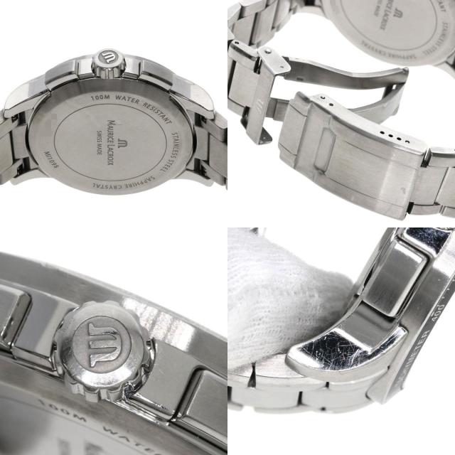 モーリスラクロア MAURICE LACROIX MI1098  ミロス クロノ  腕時計 ステンレススチール SS   中古_4