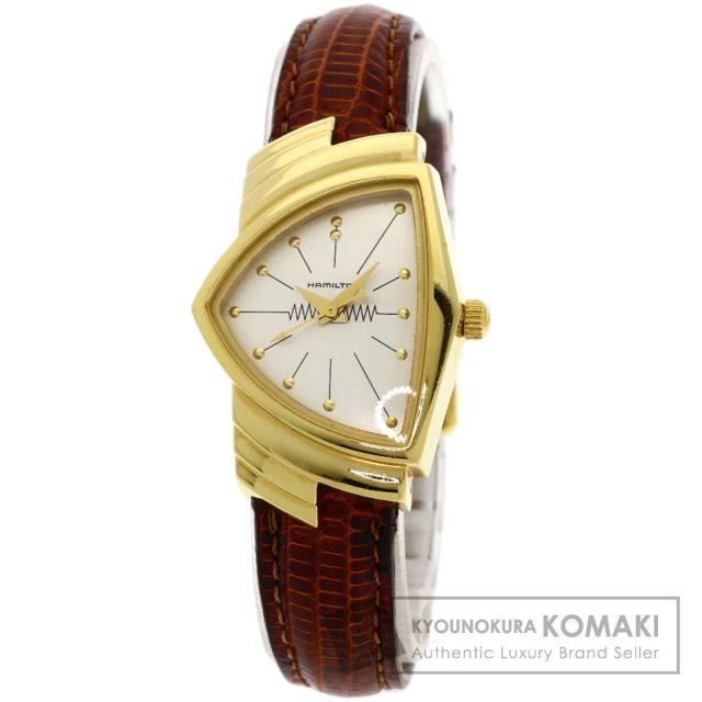 ハミルトン HAMILTON 6528 ベンチュラ 腕時計 GP リザード レディース 中古