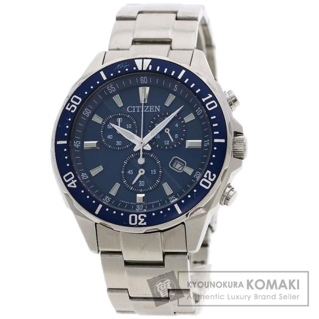 シチズン CITIZEN V010-6772F ラウンドフェイス 腕時計 ステンレススチール SS メンズ 中古