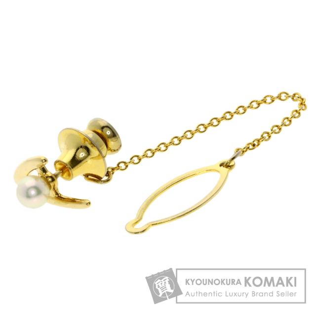 ミキモト MIKIMOTO  パール 真珠 タイタック  タイピン K18イエローゴールド メンズ  中古