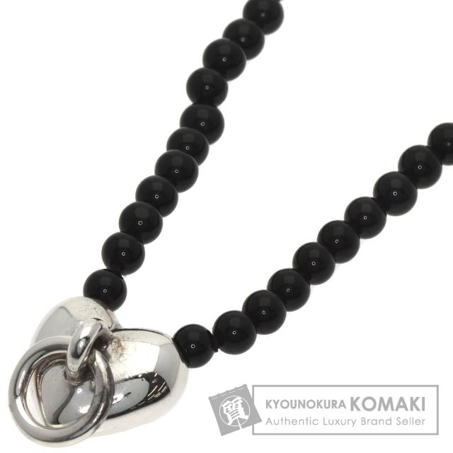 ティファニー TIFFANY&amp;Co.  ハートノック オニキス  ネックレス シルバー レディース  中古