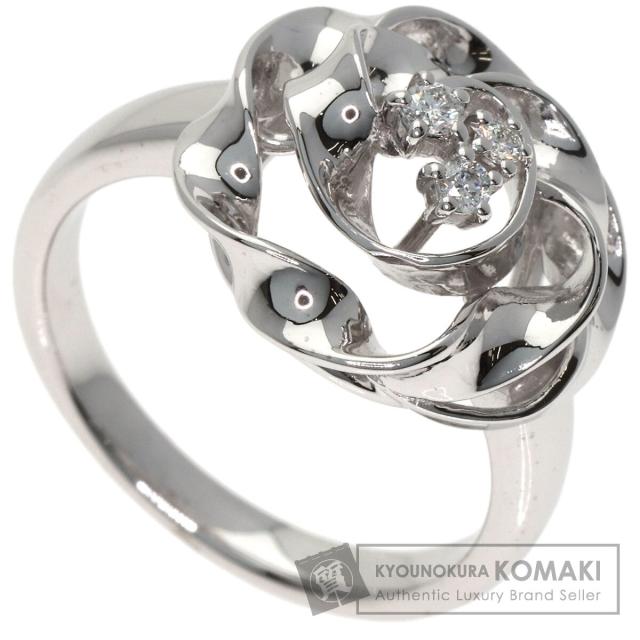タサキ TASAKI  フラワーモチーフ ダイヤモンド  リング・指輪 K18ホワイトゴールド 中古