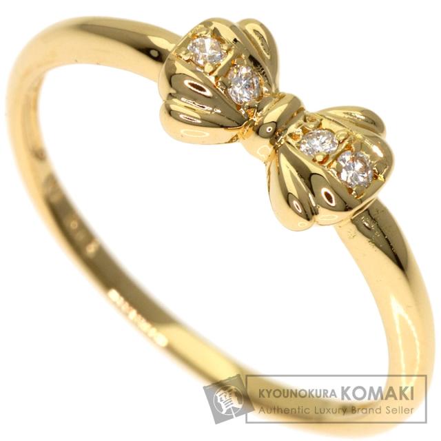 ヴァンドーム VENDOME リボン ダイヤモンド リング・指輪 K18イエローゴールド レディース 中古