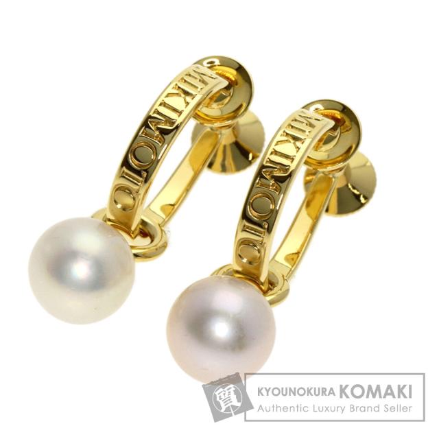 ミキモト MIKIMOTO パール 真珠 2WAY イヤリング K18イエローゴールド 