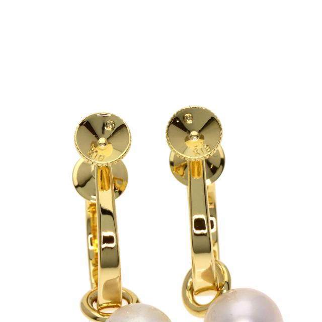 ミキモト MIKIMOTO パール 真珠 2WAY イヤリング K18イエローゴールド 