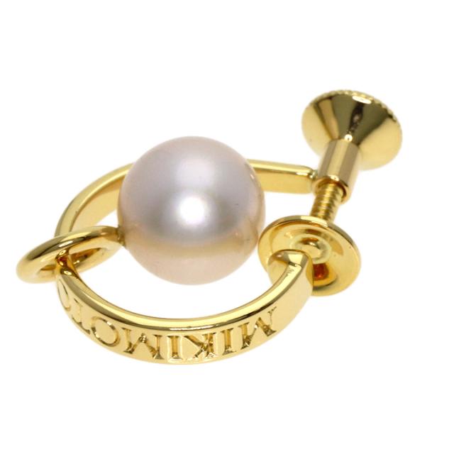 ミキモト MIKIMOTO パール 真珠 2WAY イヤリング K18イエローゴールド 