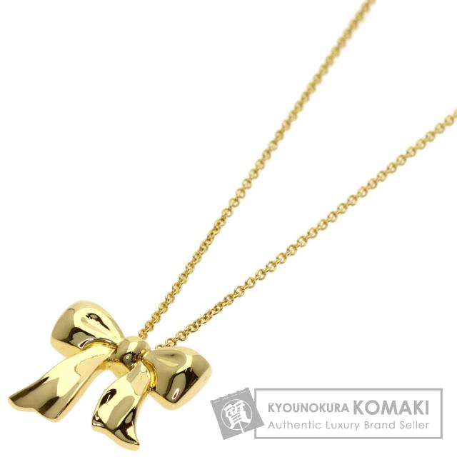 ティファニー TIFFANY&Co. リボン ネックレス K18イエローゴールド レディース 中古 63,443円