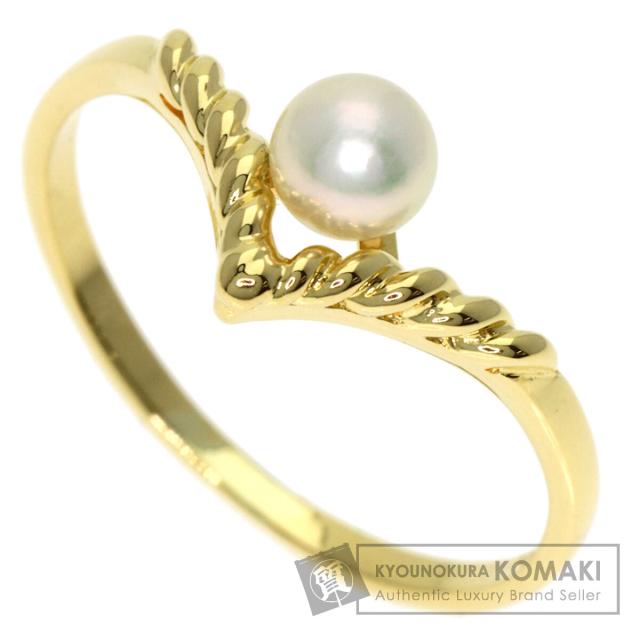 ミキモト MIKIMOTO パール 真珠 リング・指輪 K18イエローゴールド レディース 中古