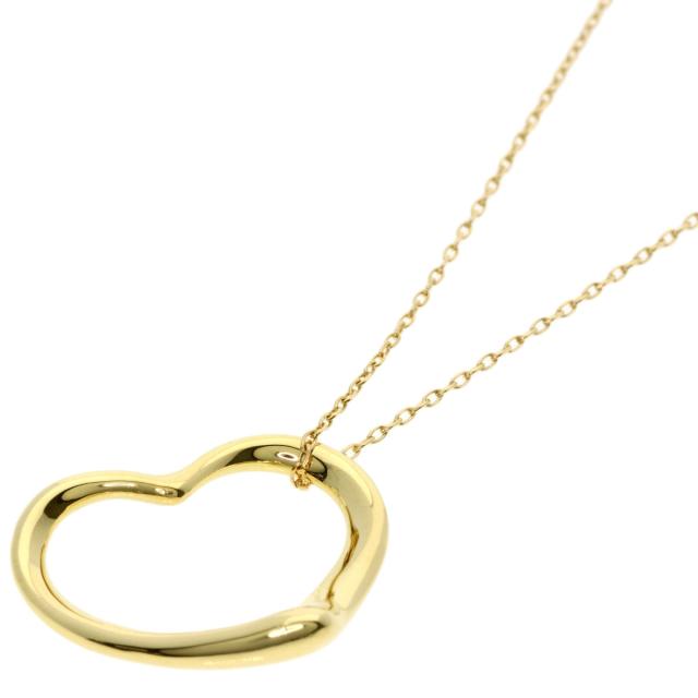 ティファニー TIFFANY&Co. オープンハート ネックレス K18イエロー 
