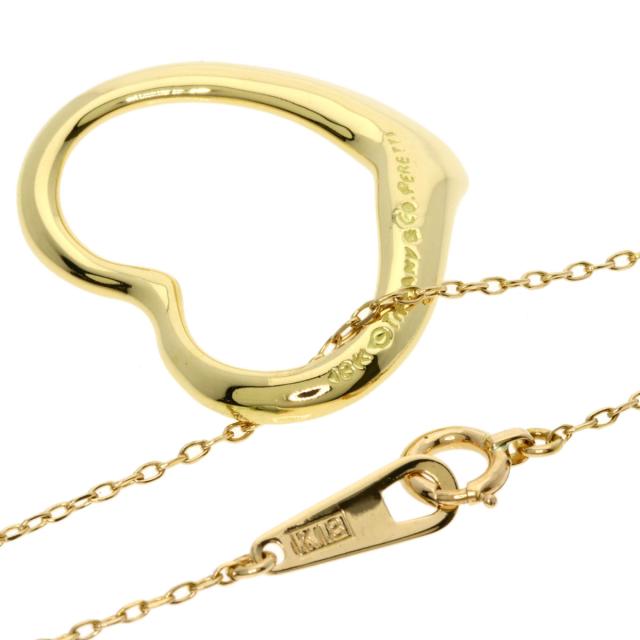 ティファニー TIFFANY&Co. オープンハート ネックレス K18イエロー 
