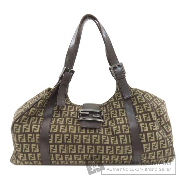 フェンディ FENDI ズッキーノ トートバッグ キャンバス レディース 中古