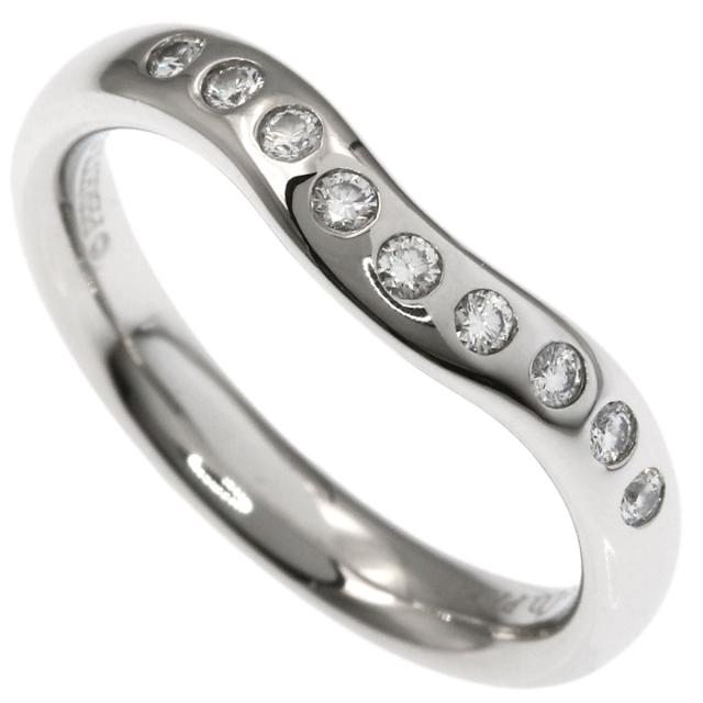 ティファニー TIFFANY&Co. カーブドバンド ダイヤモンド リング・指輪 プラチナPT950 中古_1
