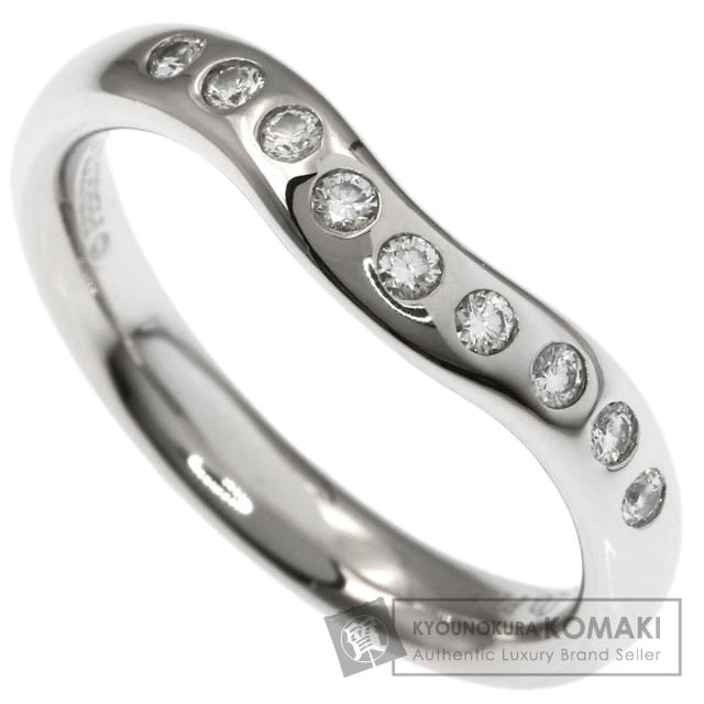 ティファニー TIFFANY&Co. カーブドバンド ダイヤモンド リング・指輪 プラチナPT950 中古