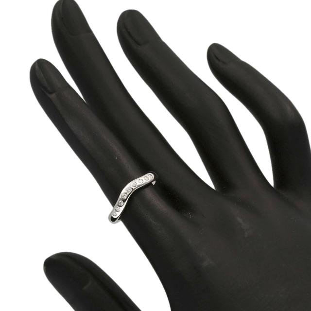 ティファニー TIFFANY&Co. カーブドバンド ダイヤモンド リング・指輪 プラチナPT950 中古_7