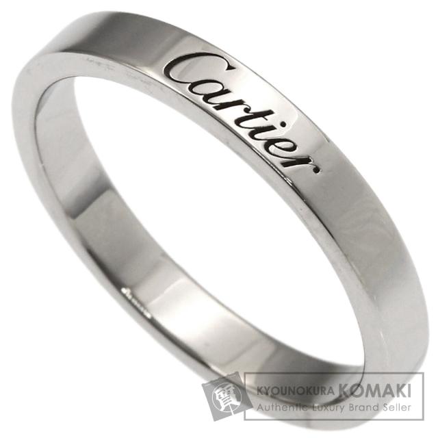 カルティエ CARTIER フラットバンド #55 リング・指輪 プラチナPT950 レディース 中古