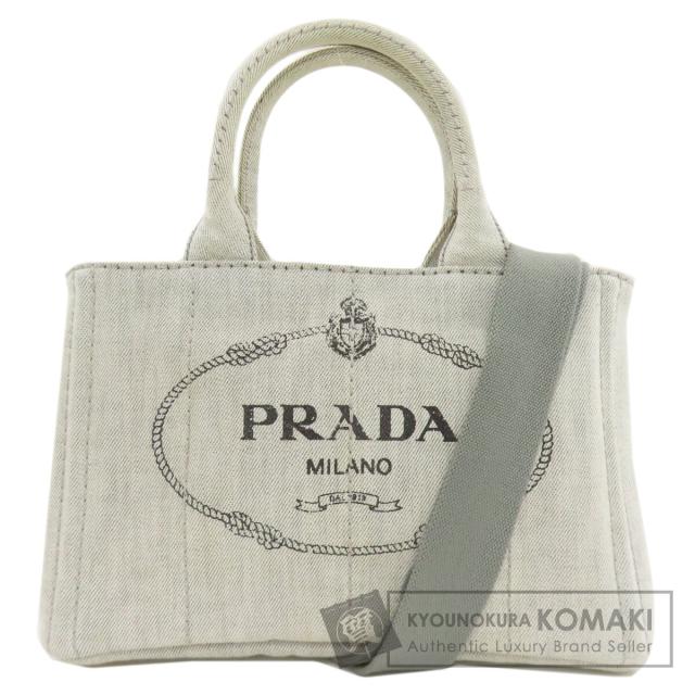 プラダ PRADA 1BG439 カナパミニ 2WAY ハンドバッグ デニム レディース