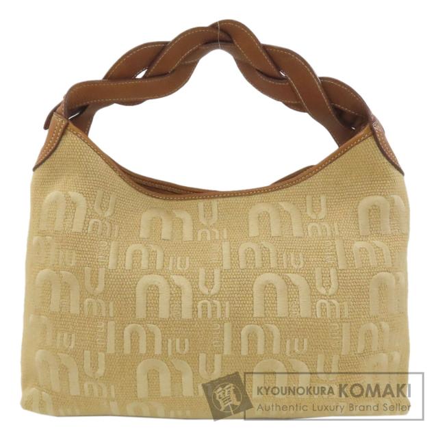 ミュウミュウ MIUMIU  一肩先  ショルダーバッグ 帆布 レディース  中古