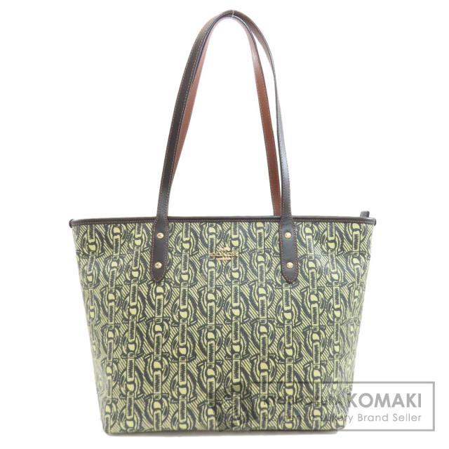 コーチ COACH F37854  チェーン柄  トートバッグ PVC レディース  中古