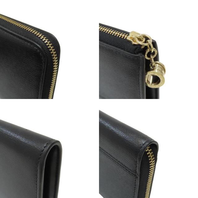 美品 BVLGARI ブルガリ ビーゼロワン L字型ファスナー 長財布 ブルガリ 長財布 ビーゼロワン L字ファスナー レザー ブラック 【公式