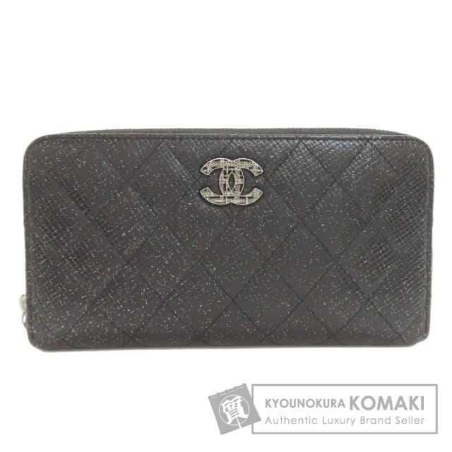 シャネル CHANEL マトラッセ ココマーク シルバー金具 長財布（小銭入れあり） カーフ 中古