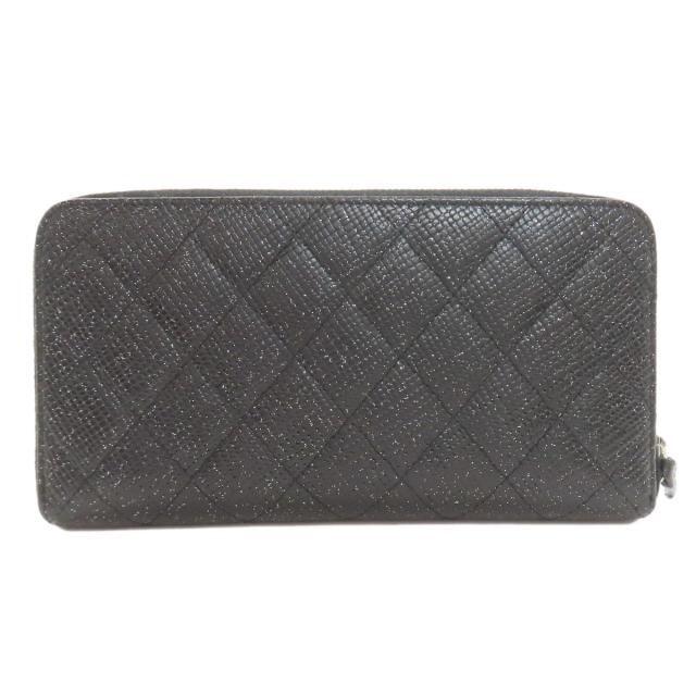 シャネル CHANEL マトラッセ ココマーク シルバー金具 長財布（小銭 