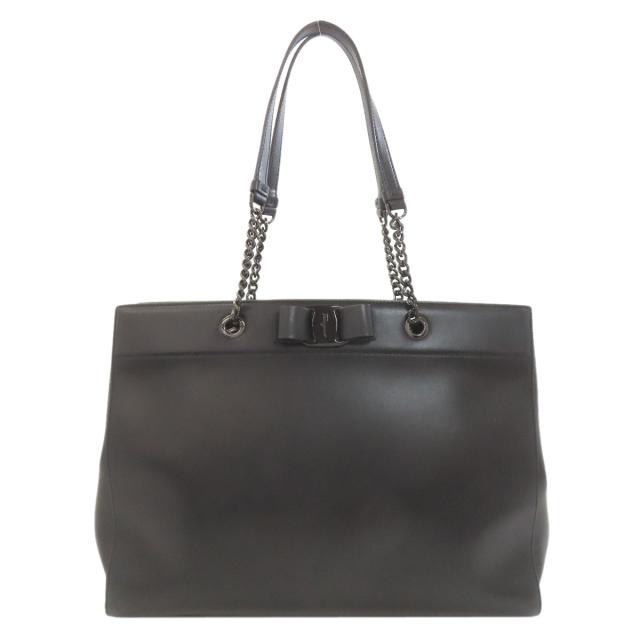 サルヴァトーレフェラガモ Salvatore Ferragamo ヴァラリボン トートバッグ レザー 中古_1