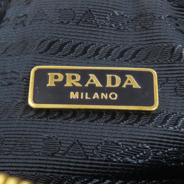 プラダ PRADA ロゴ金具 化粧ポーチ デニム レディース 中古_6