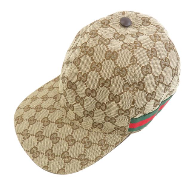 グッチ GUCCI 200035 GG柄 帽子 キャンバス レディース 中古_1