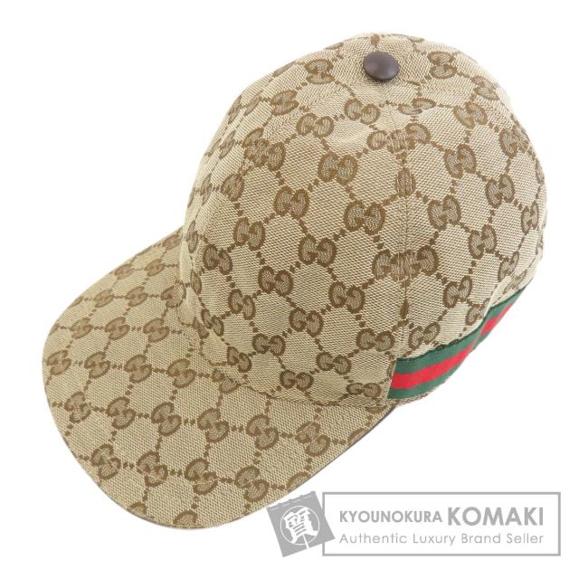 グッチ GUCCI 200035 GG柄 帽子 キャンバス レディース 中古